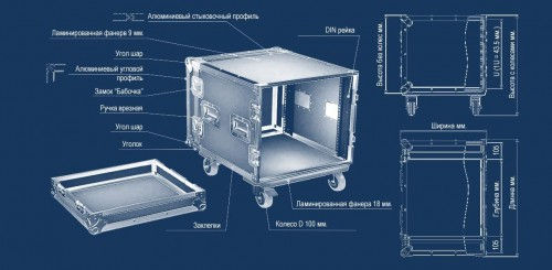 Avallon AV-SR8U Туровый рековый шкаф 8U, колеса превью 2
