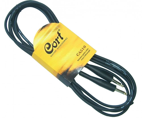 Cort CA510 гитарный кабель 1/4 Jack- 1/4Jack, 4.5 метра, черный превью 0