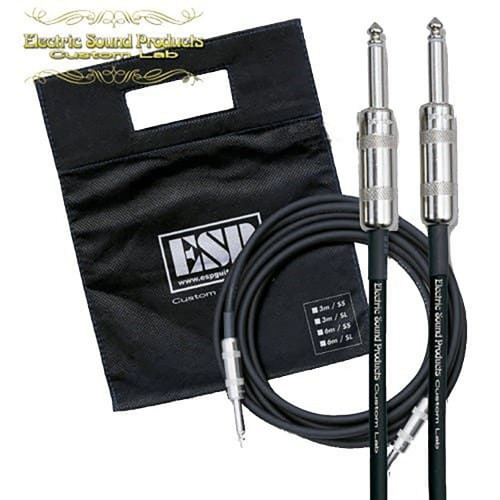 ESP CL-C6SS гитарный кабель 1/4 Jack -1/4 Jack, 6 м, черный. 