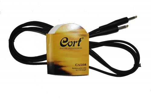 Cort CA-508 гитарный кабель 3 м, черный, прямые разъемы 1/4"Jack превью 1