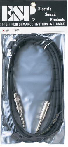 ESP EC-C-22 гитарный кабель 1/4 Jack -1/4 Jack, цвет черный. 3 м. 
