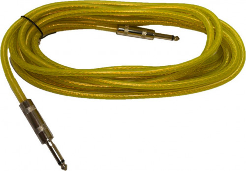 Smiger PL-C6-YEL полупрозрачный кабель 1/4"Jack-1/4"Jack, 6 м, цвет желтый. 