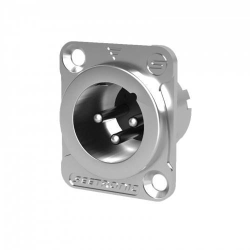 Seetronic MJ3F2C разъем штекер XLR панельный, тип «D», хром превью 1