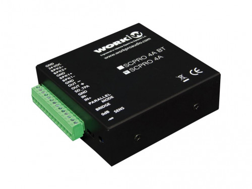 Work SCPRO 4A компактный усилитель для инсталяций 2х20 Вт (1х40Вт) превью 3