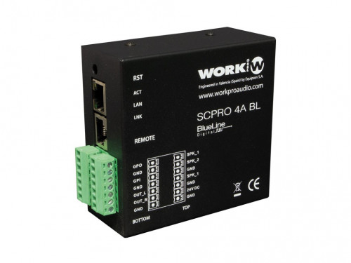 Work SCPRO 4A компактный усилитель для инсталяций 2х20 Вт (1х40Вт) превью 2