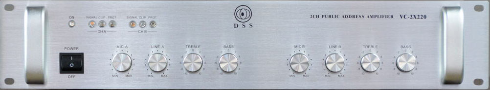 DSS VC-2x220 трансляционный усилитель 2х220 Вт/100В фото 0