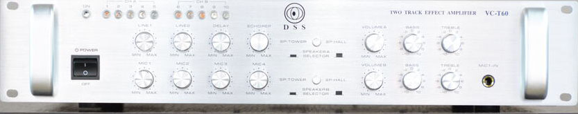 DSS VC-T60 трансляционный усилитель-микшер, 2 х 60 Вт, 6 входов фото 0