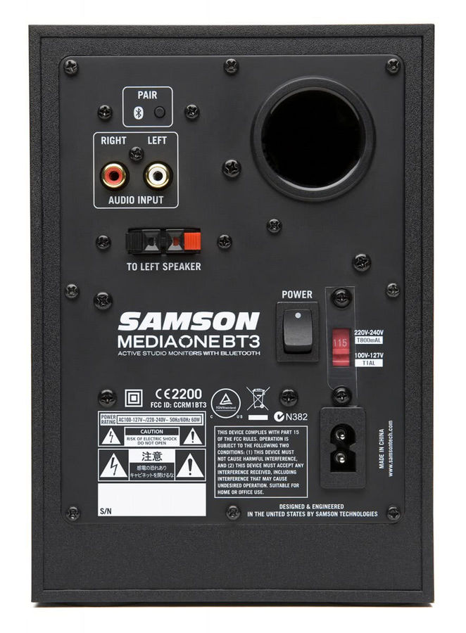 Samson MediaOne BT3 активные мониторы 30 ватт фото 2